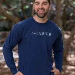 GARMENT GEAR SEASIDE APPAREL Navy Longsleeve Unisex Seaside Tee