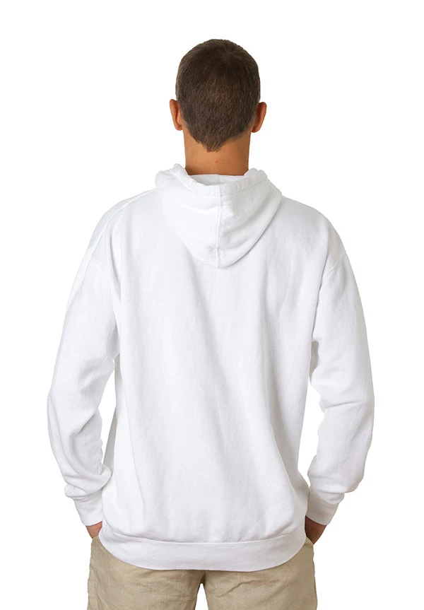 SOWALINK SEASIDE APPAREL Men's White Pullover Hoodie 2 SOWALINK SEASIDE APPAREL Men's White Pullover Hoodie