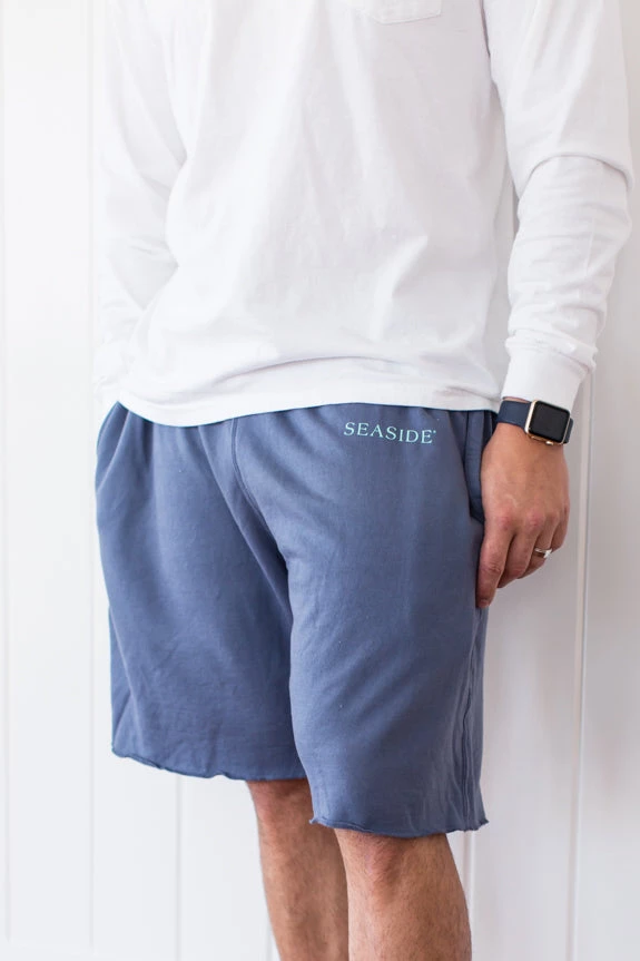 SPIRIT ACTIV Denim & Mint Pull On Sweat Shorts SEASIDE APPAREL 1 SPIRIT ACTIV Denim & Mint Pull On Sweat Shorts SEASIDE APPAREL
