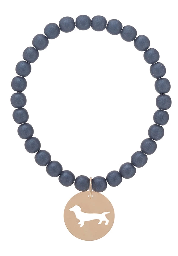 ENEWTONDESIGN HOME & GIFTS Navy Promise Bracelet With Bud Disc 1 ENEWTONDESIGN HOME & GIFTS Navy Promise Bracelet With Bud Disc