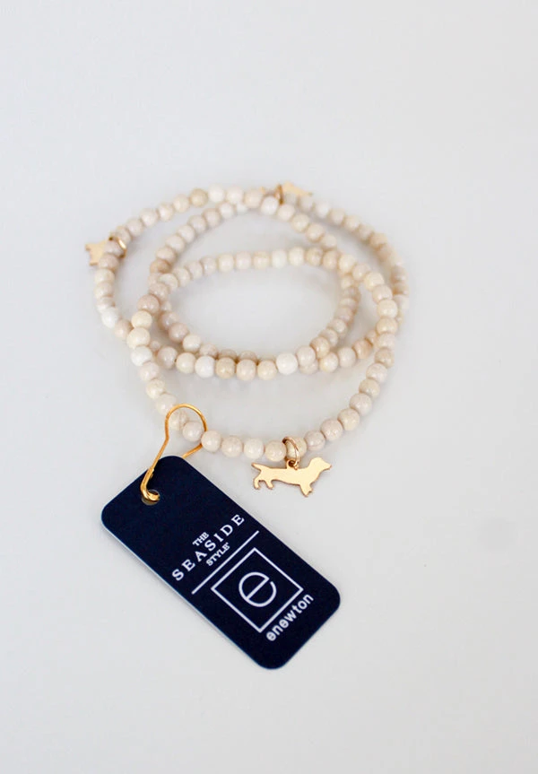 ENEWTONDESIGN Riverstone 4mm Bracelet With Bud Charm HOME & GIFTS 2 ENEWTONDESIGN Riverstone 4mm Bracelet With Bud Charm HOME & GIFTS