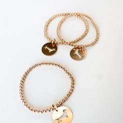 ENEWTONDESIGN HOME & GIFTS Classic Gold Bracelet With Bud Disc