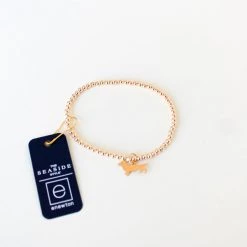 ENEWTONDESIGN Classic 3mm Gold Bracelet With Bud Charm