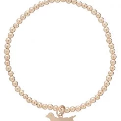 ENEWTONDESIGN Classic 3mm Gold Bracelet With Bud Charm