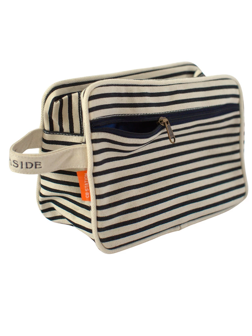 CBSTATION HOME & GIFTS Lined Navy Stripe Travel Kit 3 CBSTATION HOME & GIFTS Lined Navy Stripe Travel Kit