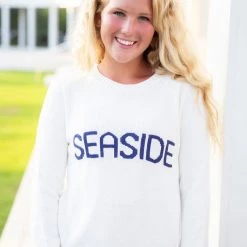 ELLSWORTH White Seaside Knit Sweater SEASIDE APPAREL