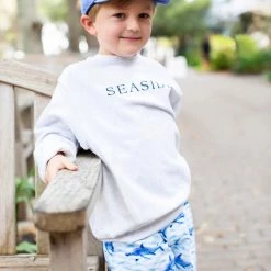 CHAMPION KIDS Grey Youth Reverse Weave Crewneck Sweatshirt