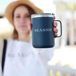 ETSEXPRESS Navy Seaside Camper Mug 16 Oz HOME & GIFTS
