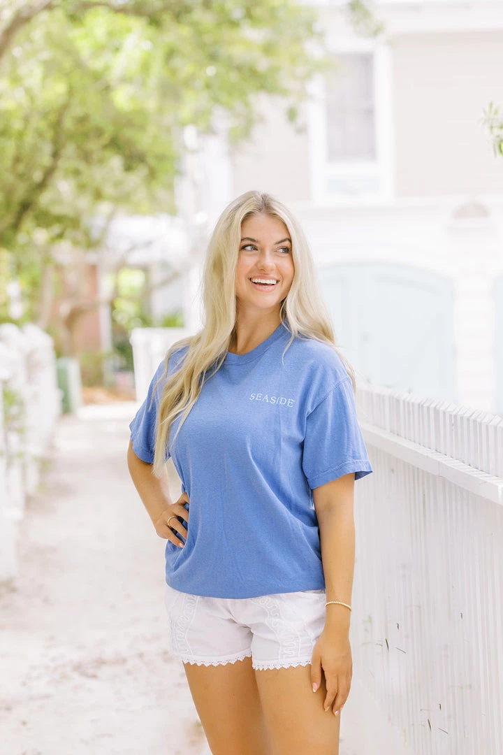 GARMENT GEAR Flo Blue Seaside Pavilion Tee SEASIDE APPAREL 3 GARMENT GEAR Flo Blue Seaside Pavilion Tee SEASIDE APPAREL