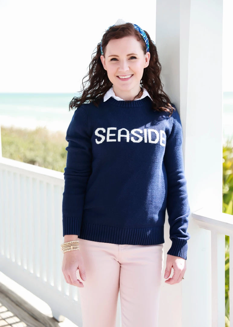 ELLSWORTH Navy Seaside Knit Sweater SEASIDE APPAREL 1 ELLSWORTH Navy Seaside Knit Sweater SEASIDE APPAREL