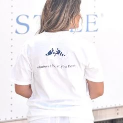 GARMENT GEAR White Shortsleeve Yacht Club Tee